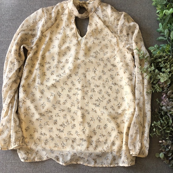 Le Lis Tops - Sheer long sleeve blouse